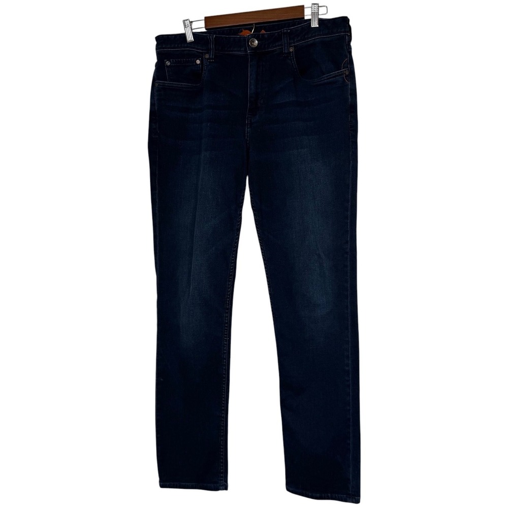 Tommy Bahama Jeans Mens 35x34 Dark Wash Indigo Stretch Tencel Denim Blue Pants